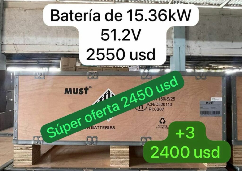 Batería Must 15.36Kw 51.2v