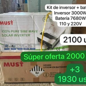Kit Inversor MUST 3kW + Batería MUST 15.36kWh
