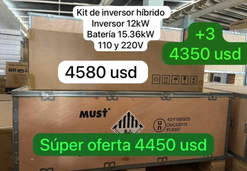 Kit Inversor MUST 12kW + Batería MUST 15.36kWh
