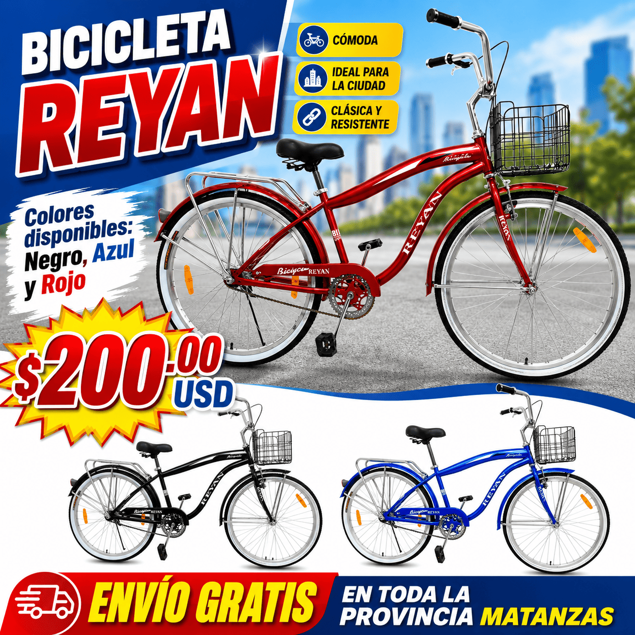 Bicicleta 26 Marca Reyan